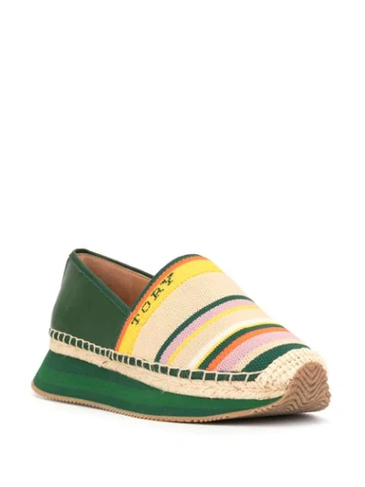 Tory Burch Daisy Mixed-material Slip-on Sneaker In Green | ModeSens