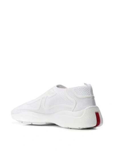 Shop Prada 'vela' Tech-sneakers In F0009 Bianco