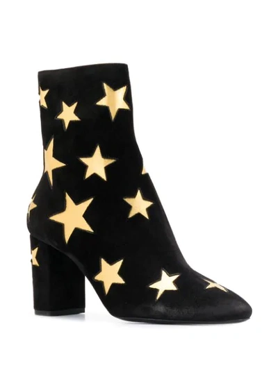Shop Saint Laurent Lou Starry 75 Boots In Black