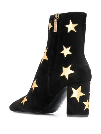 Shop Saint Laurent Lou Starry 75 Boots In Black