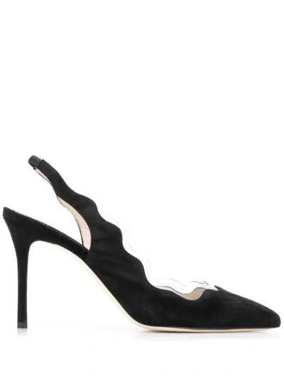 Shop Francesca Bellavita Moonsling Pumps In Black