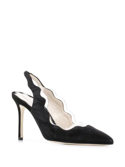 Shop Francesca Bellavita Moonsling Pumps In Black