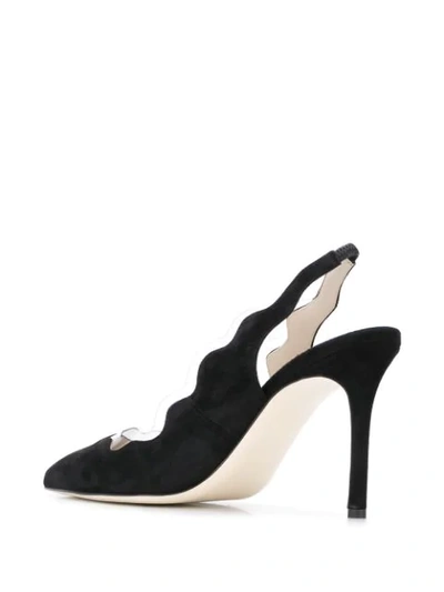 Shop Francesca Bellavita Moonsling Pumps In Black