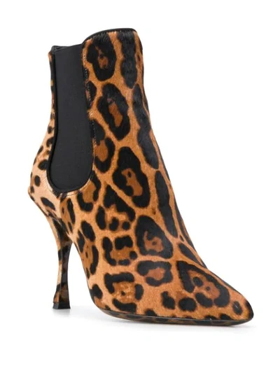 Shop Dolce & Gabbana Leopard Print Boots In Stampa