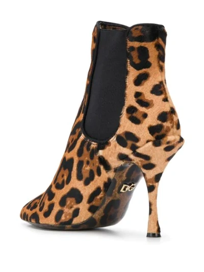 Shop Dolce & Gabbana Leopard Print Boots In Stampa