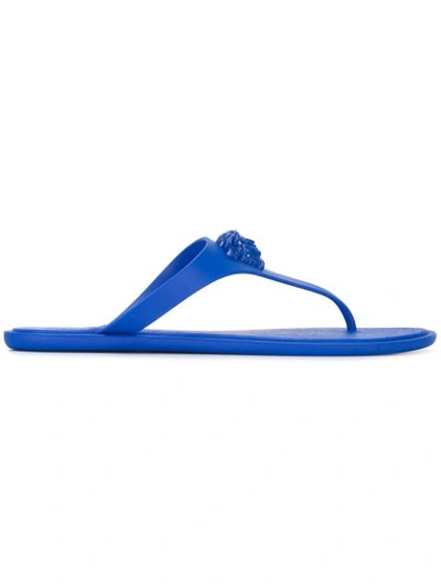 Shop Versace Medusa Palazzo Flip Flops