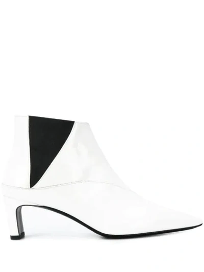 Shop Mcq By Alexander Mcqueen Contrast Side Panel Boots In 9000 White