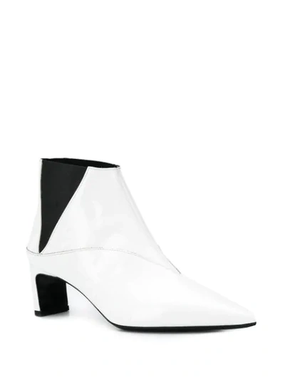 Shop Mcq By Alexander Mcqueen Contrast Side Panel Boots In 9000 White