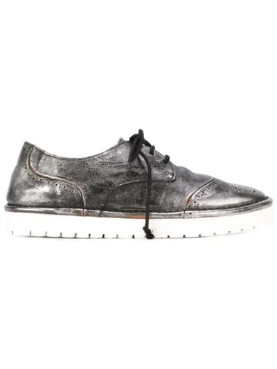 Shop Marsèll Chunky Sole Brogue Shoes - Metallic