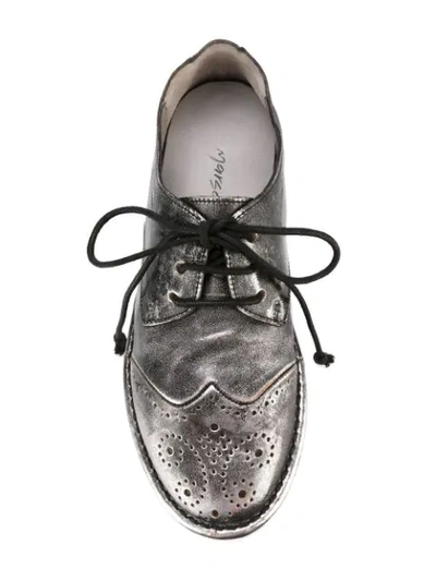 Shop Marsèll Chunky Sole Brogue Shoes - Metallic