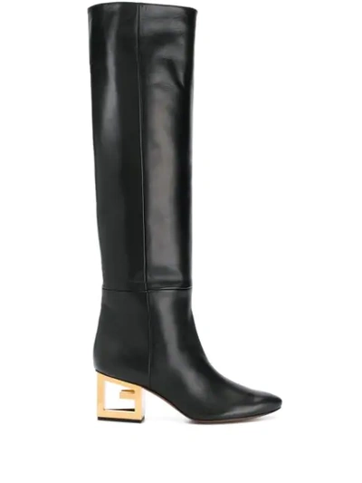 Shop Givenchy G Heel Boots In Black