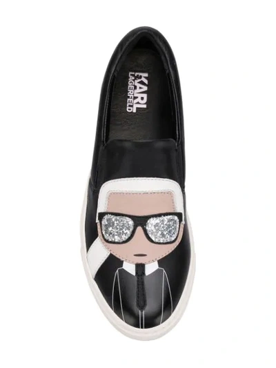 Shop Karl Lagerfeld Karlito Slip-on Sneakers In Black