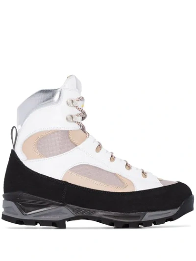 Shop Diemme Civetta Panelled Hiking Boots In White
