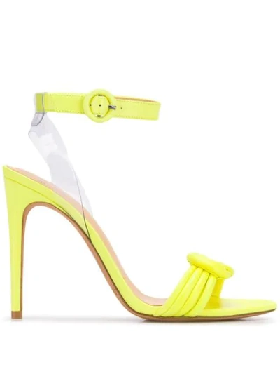 Shop Alexandre Birman Heeled Knot Sandals In Yellow