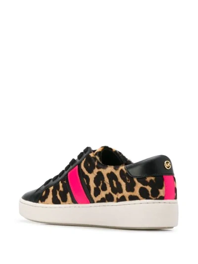 Shop Michael Kors Animal Print Sneakers In Black