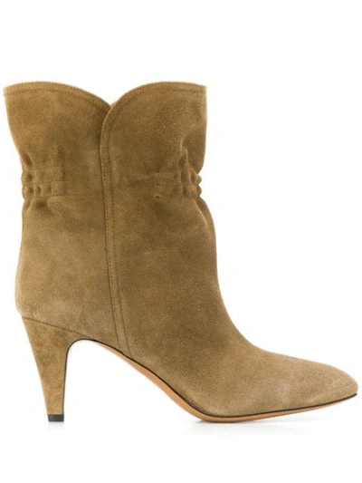 Shop Isabel Marant Dedie Boots In Taupe