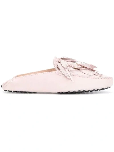 Shop Tod's Gommino Mules In Pink