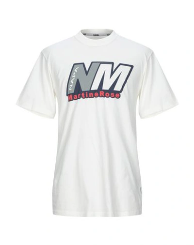 Shop Napapijri Napa By Martine Rose Man T-shirt Ivory Size M Cotton In White