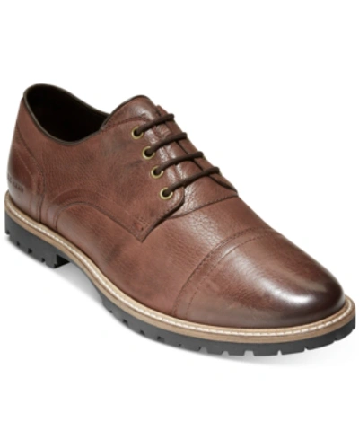 Shop Cole Haan Men's Nathan Cap Toe Oxfords Men's Shoes In Chestnut
