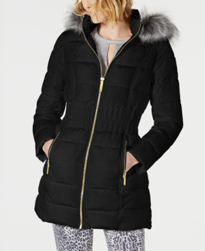 laundry by shelli segal black puffer coat
