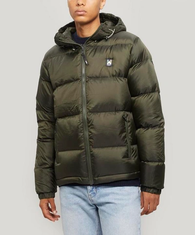 Wood Wood Helmut Hooded Puffer Jacket In Green | ModeSens