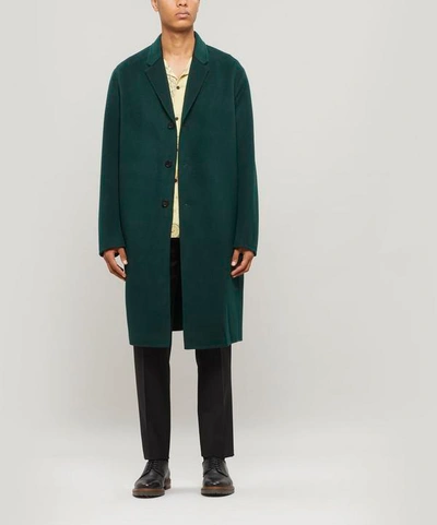 Shop Acne Studios Chad Wool And Cashmere-blend Coat In Bottle Green