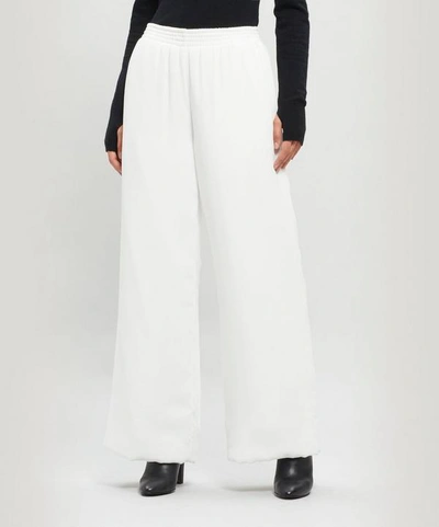 Shop Mm6 Maison Margiela Wide-leg Woven Trousers In White