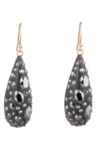 Shop Alexis Bittar Noir Dust Dew Drop Earrings In Black