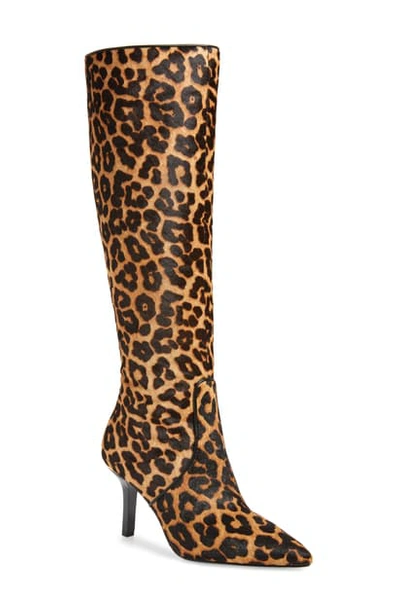 Shop Michael Michael Kors Katerina Genuine Calf Hair Knee High Boot In Cheetah Print Calf Hair