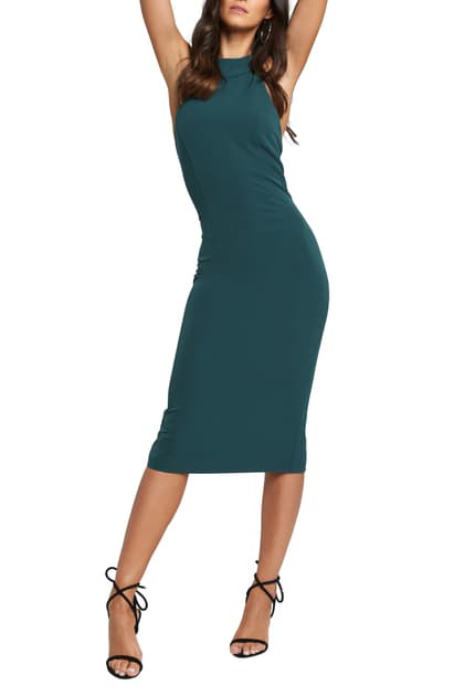 dark green bardot dress
