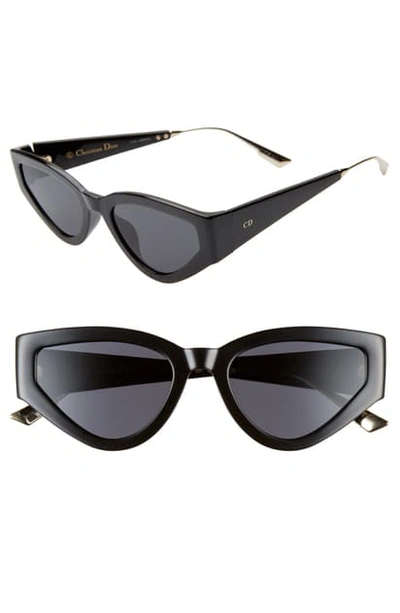 Shop Dior Catstyle1 53mm Cat Eye Sunglasses In Black/ Grey Ar