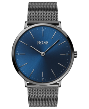 hugo boss men's ion plated strap watch