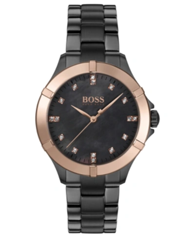 Shop Hugo Boss Women's Mini Sport Gray Ion-plated Stainless Steel Bracelet Watch 32mm