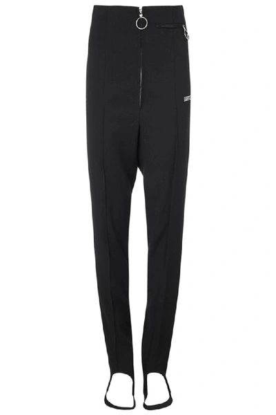 Shop Off-white High Waist Fitted Pants In Black