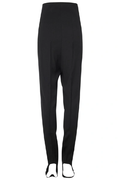 Shop Off-white High Waist Fitted Pants In Black