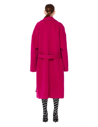 Shop Balenciaga Pink Baby Camel Wrap Trench Coat