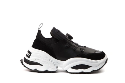 Shop Dsquared2 Black Leather The Giant Sneakers