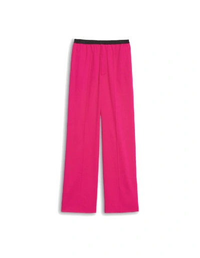 Shop Balenciaga Pink Elastic Classic Trousers