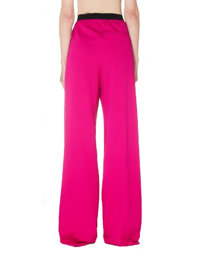 Shop Balenciaga Pink Elastic Classic Trousers