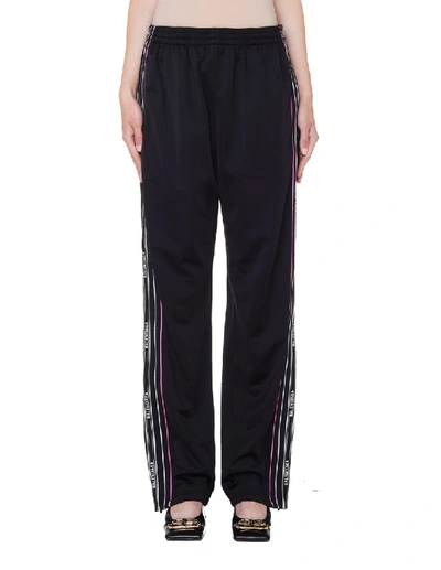 Shop Balenciaga Black Striped Tracksuit Pants