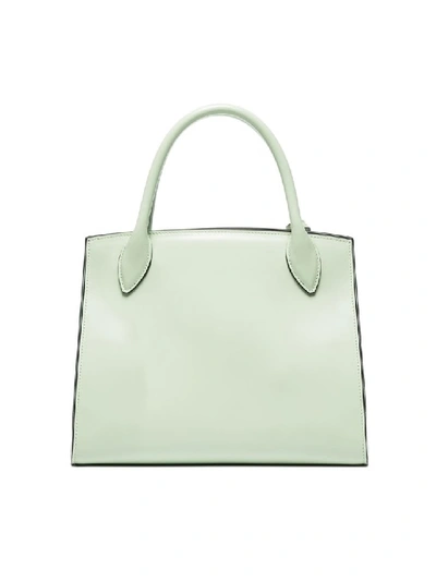 Shop Prada Leather Satchel In White