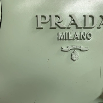 Shop Prada Leather Satchel In White