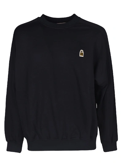Shop Buscemi Crewneck Lock Sweatshirt In Black