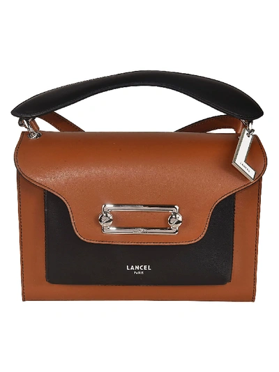 Shop Lancel Envelope Style Shoulder Bag In Wood/black