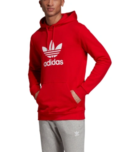 Shop Adidas Originals Adidas Men's Originals Logo Hoodie In Scarlet