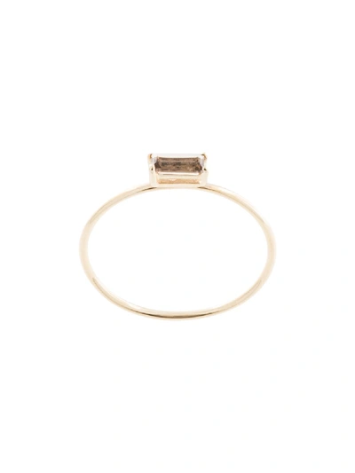 Shop Natalie Marie 9kt Yellow Gold Horizontal Baguette Quartz Ring