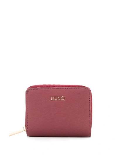 Shop Liu •jo Floral Lining Wallet In Red