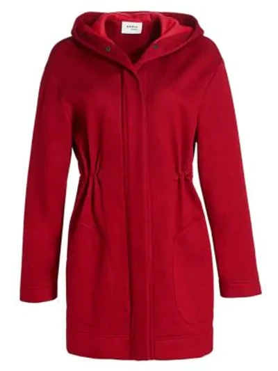 Shop Akris Punto Jersey Hooded Parka In Prickly Pear