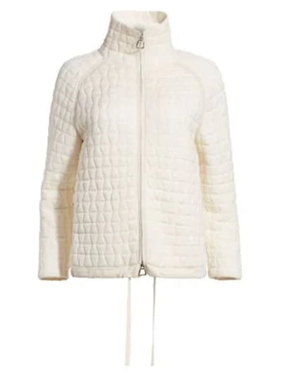 Shop Akris Quilted Wool-blend Jacket In Jasmine