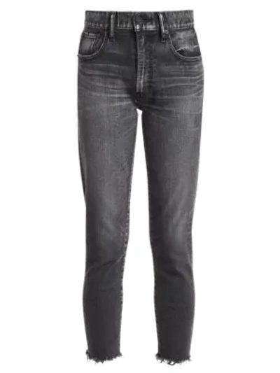 Shop Moussy Vintage Westcliffe High-rise Skinny Jeans In Light Black